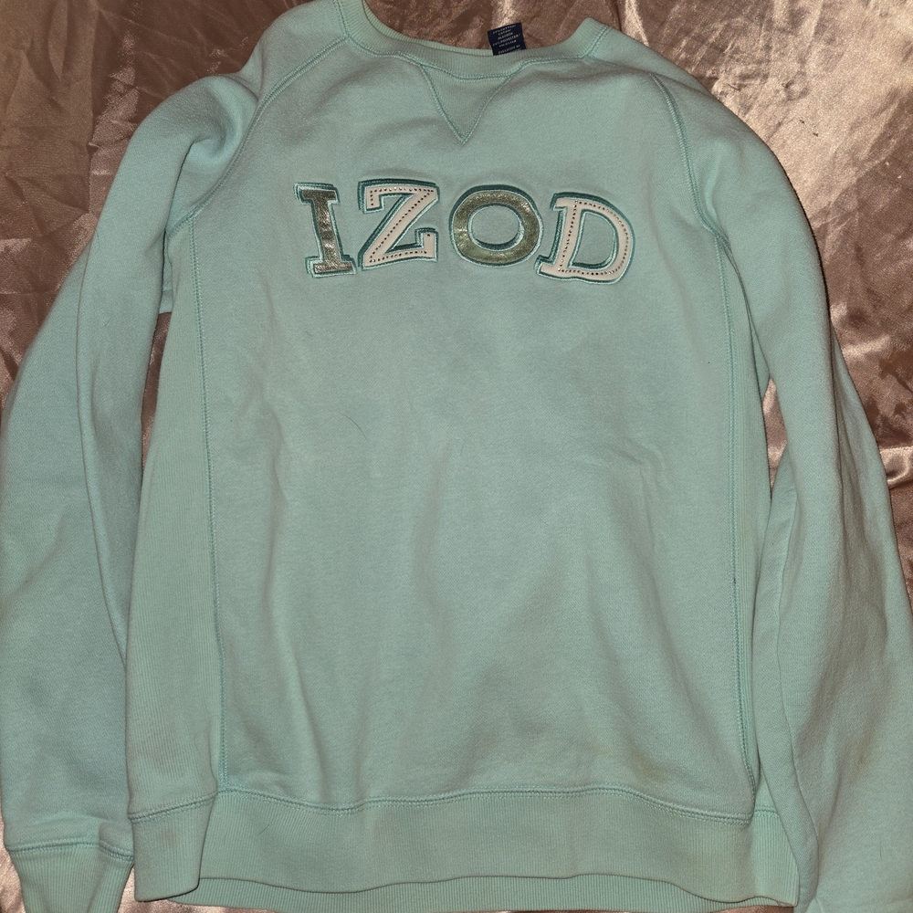 Izod Womens Mint Blue Sweatshirt